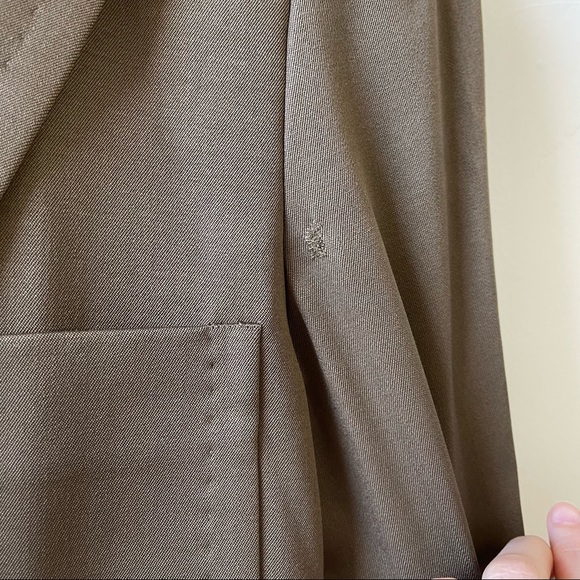 MaxMara Olive Wool Military Blazer Size 6 - Picture 10 of 15